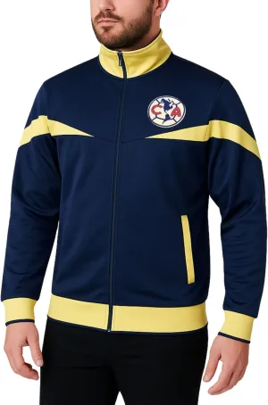 Icon Sports Club America Track Jacket  Officially Licensed Mens Long Sleeve Full Zip Active Sports CA Soccer Football