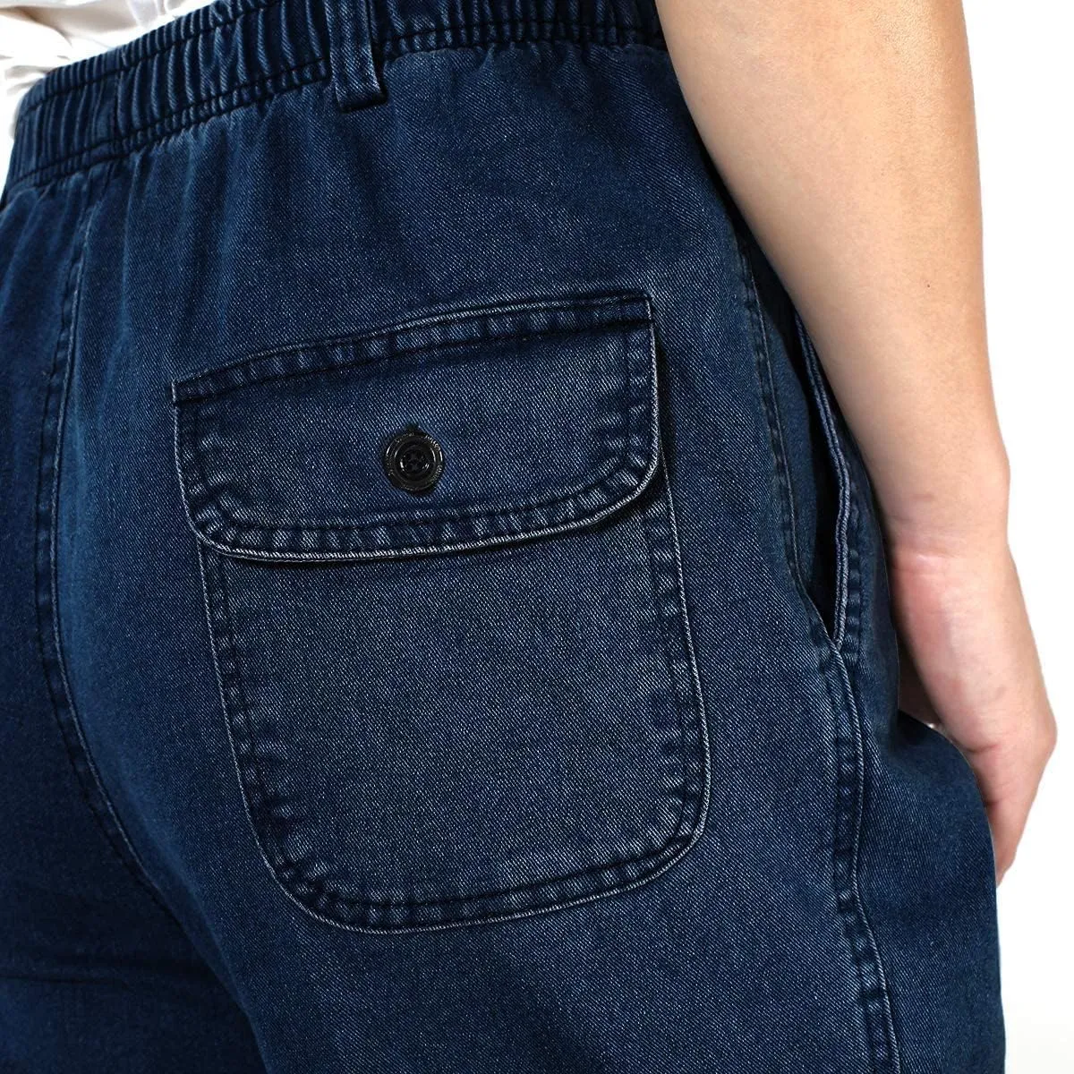 IDEALSANXUN Mens Elastic Waist Jeans