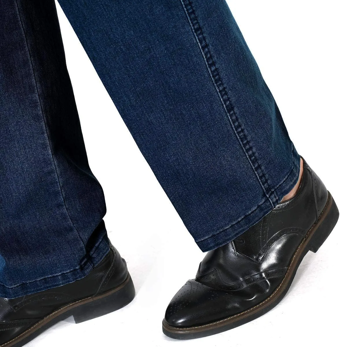 IDEALSANXUN Mens Elastic Waist Jeans