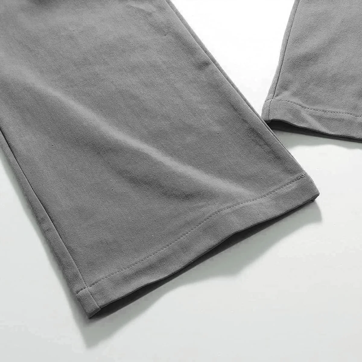 IDEALSANXUN Mens Elastic Waist Loose Fit Denim Pants Casual Solid Jeans Trouser