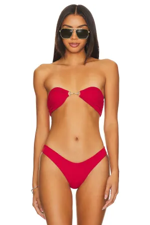 Indah Cleo Bandeau Bikini Top, Velvet