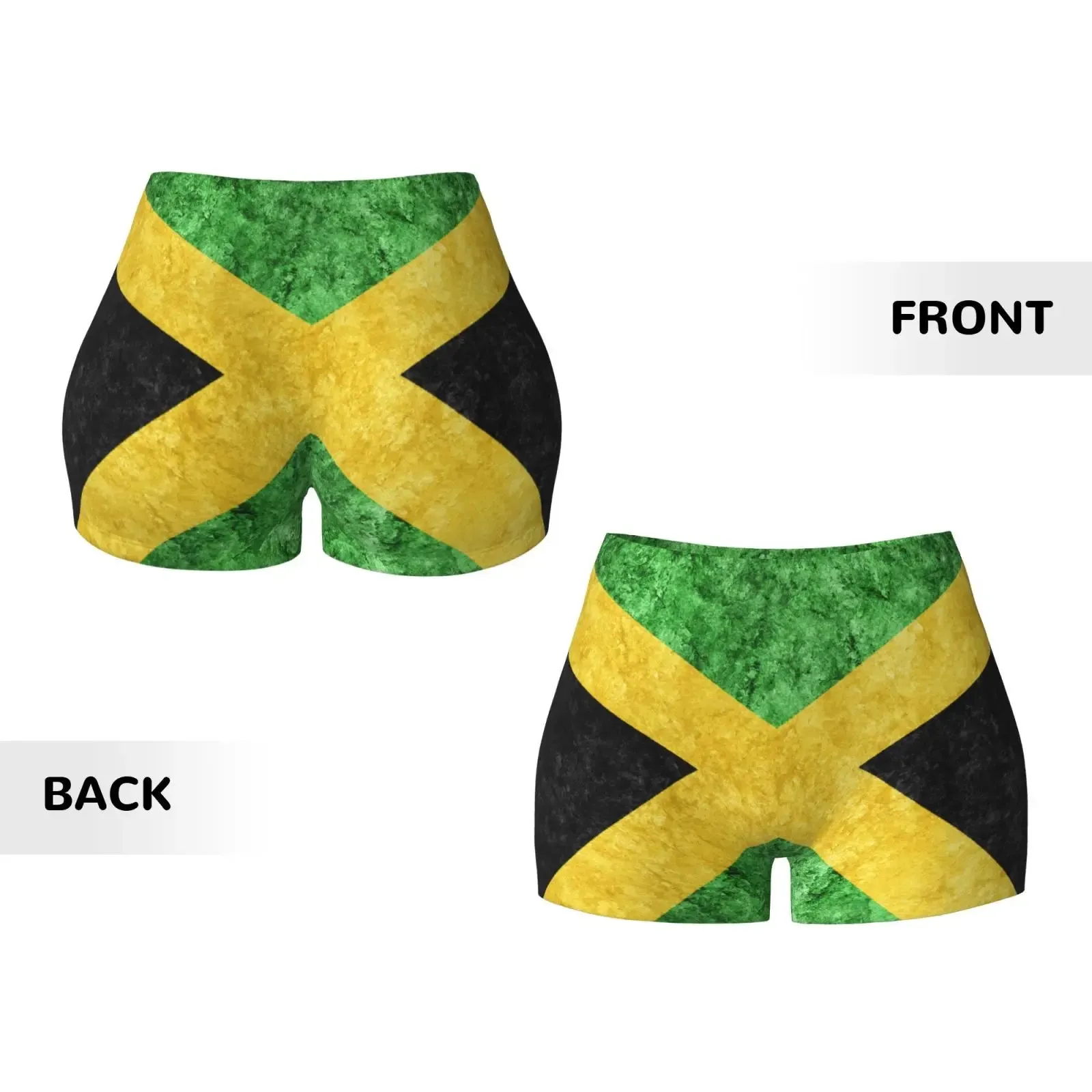 Jamaica Flag Spandex Booty Shorts
