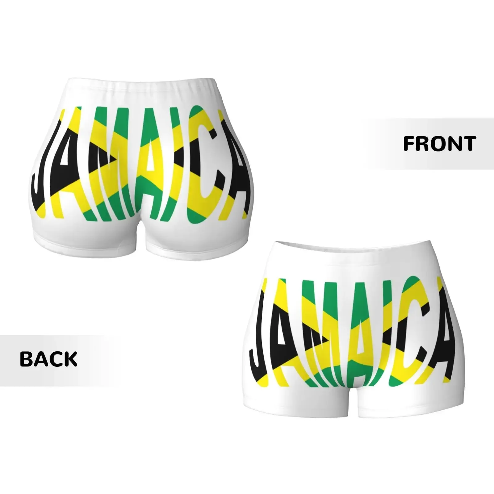 Jamaica Flag Spandex Booty Shorts