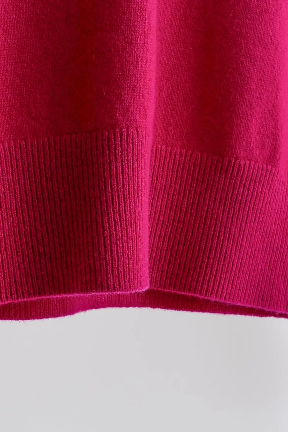 JENNIE LIU Women's 100% Pure Cashmere Long Sleeve Pullover V Neck Sweater