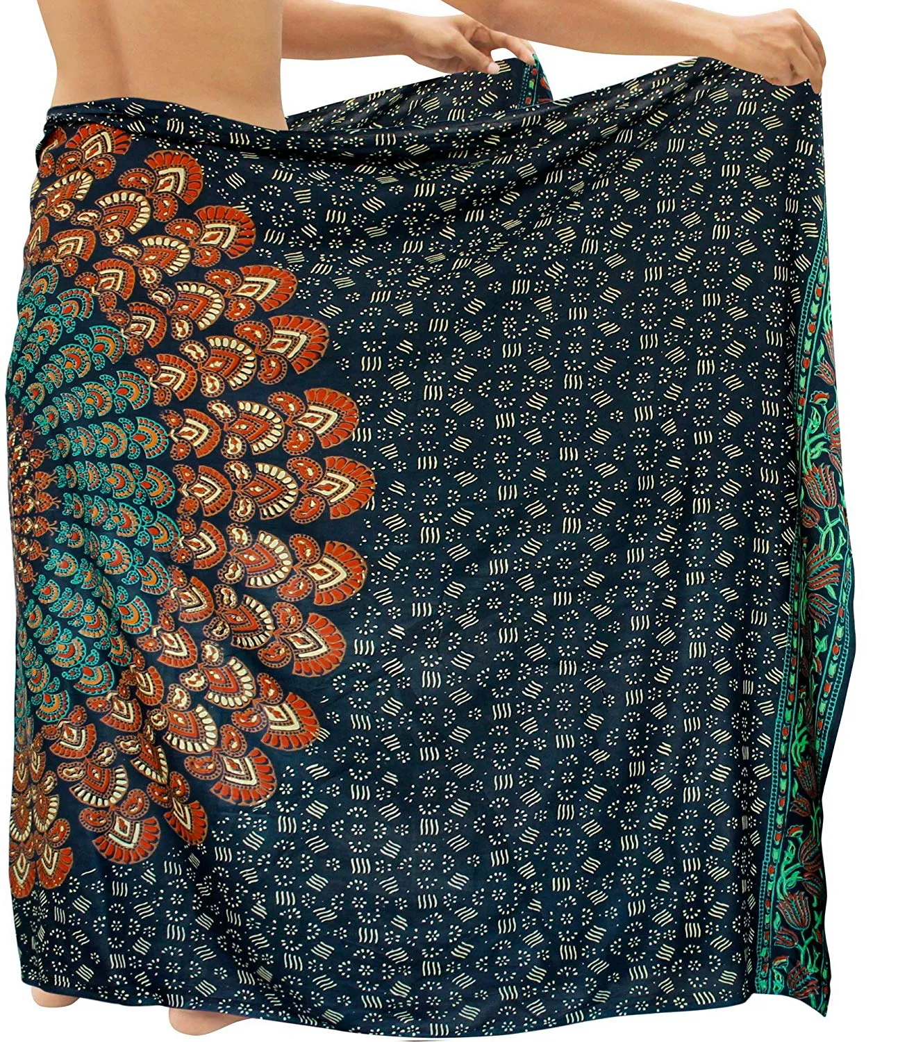 LA LEELA Men Sarong Swimwear Beachwear Wrap Swimsuit Pareo Cover up Bathing Suit