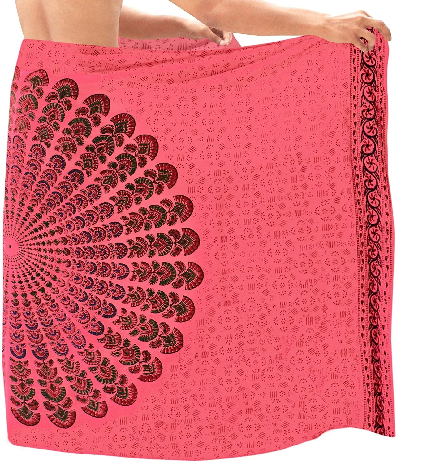 LA LEELA Men Sarong Swimwear Beachwear Wrap Swimsuit Pareo Cover up Bathing Suit