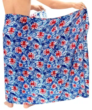 LA LEELA Swimsuit Sarong Wrap Cover ups Plain Beachwear Bathing Suit Swimwear Menswear