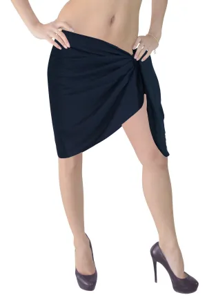 La Leela Women's Hawaiian Bikini Beach Wrap Sheer Sarong Swimming Bathing suit Beachwear Swim Dress Pareo Cover up Long 72"X21" Blue 126608