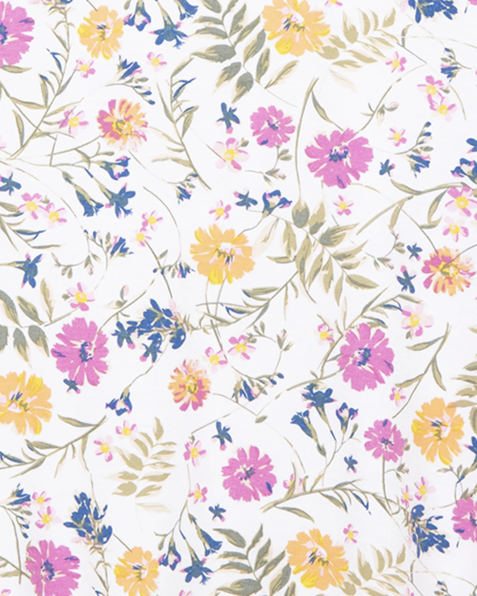 Layla Floral Print Top | White / Pink