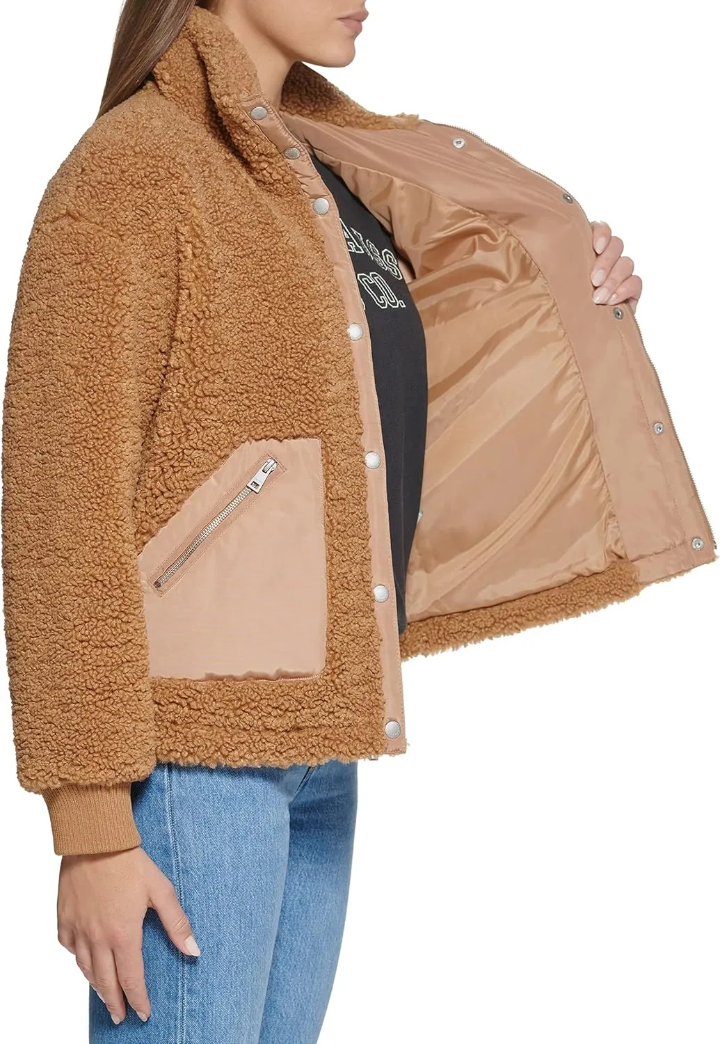 Levi's Women's Sherpa Teddy Jacket (Standard & Plus Sizes)