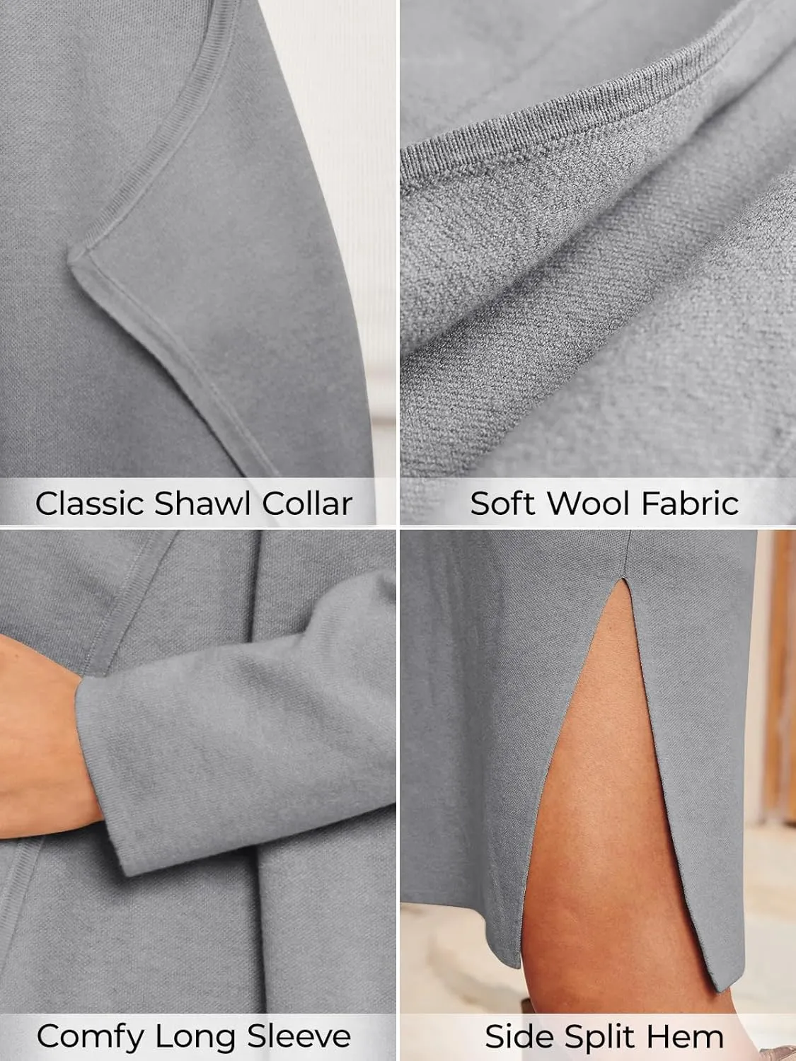 LILLUSORY Women's Long Cardigan Sweaters Oversized Fall Dressy Coatigan Jackets Trendy Knit Winter Coats