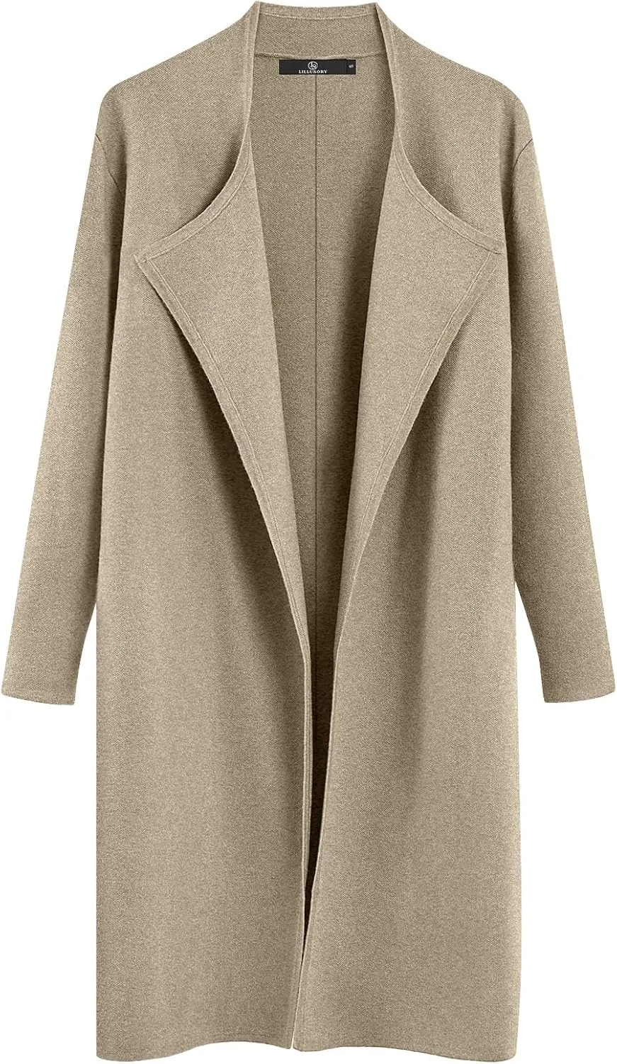 LILLUSORY Women's Long Cardigan Sweaters Oversized Fall Dressy Coatigan Jackets Trendy Knit Winter Coats