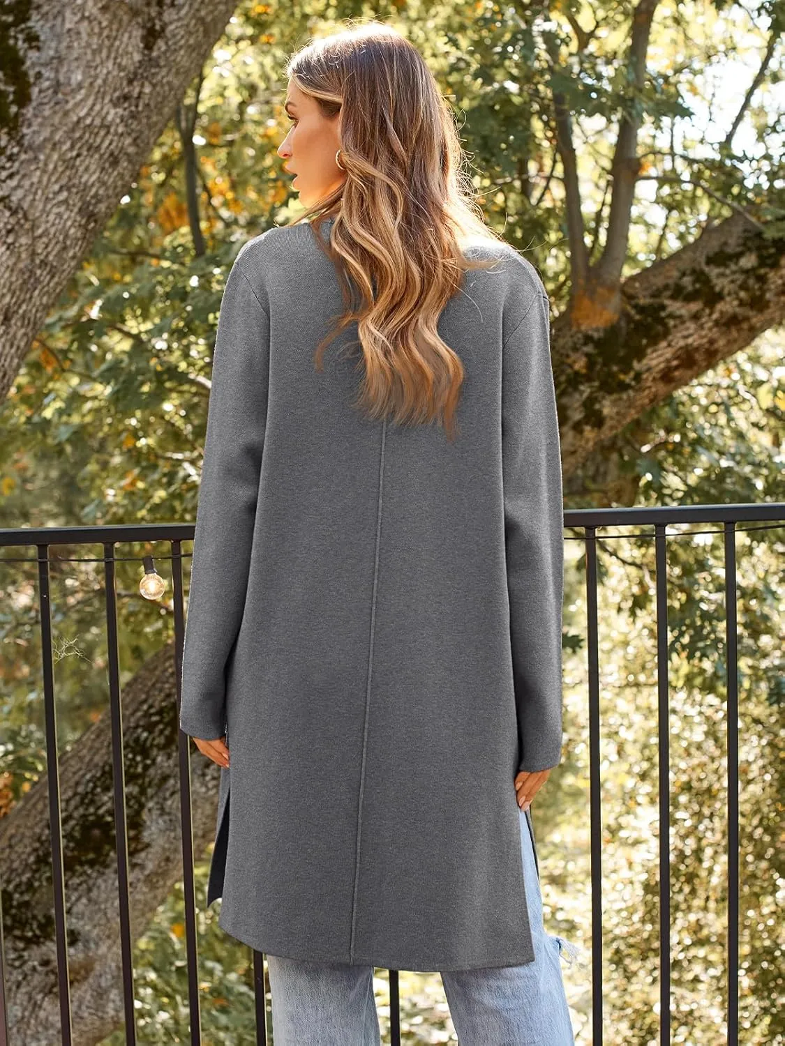 LILLUSORY Women's Long Cardigan Sweaters Oversized Fall Dressy Coatigan Jackets Trendy Knit Winter Coats