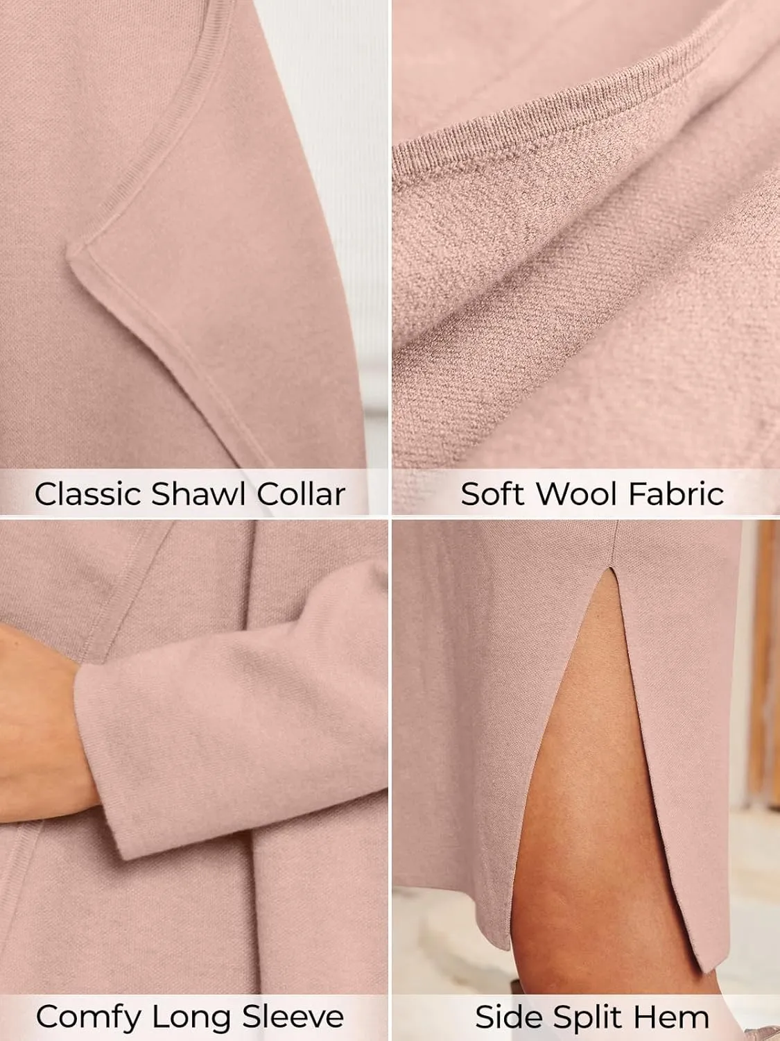 LILLUSORY Women's Long Cardigan Sweaters Oversized Fall Dressy Coatigan Jackets Trendy Knit Winter Coats