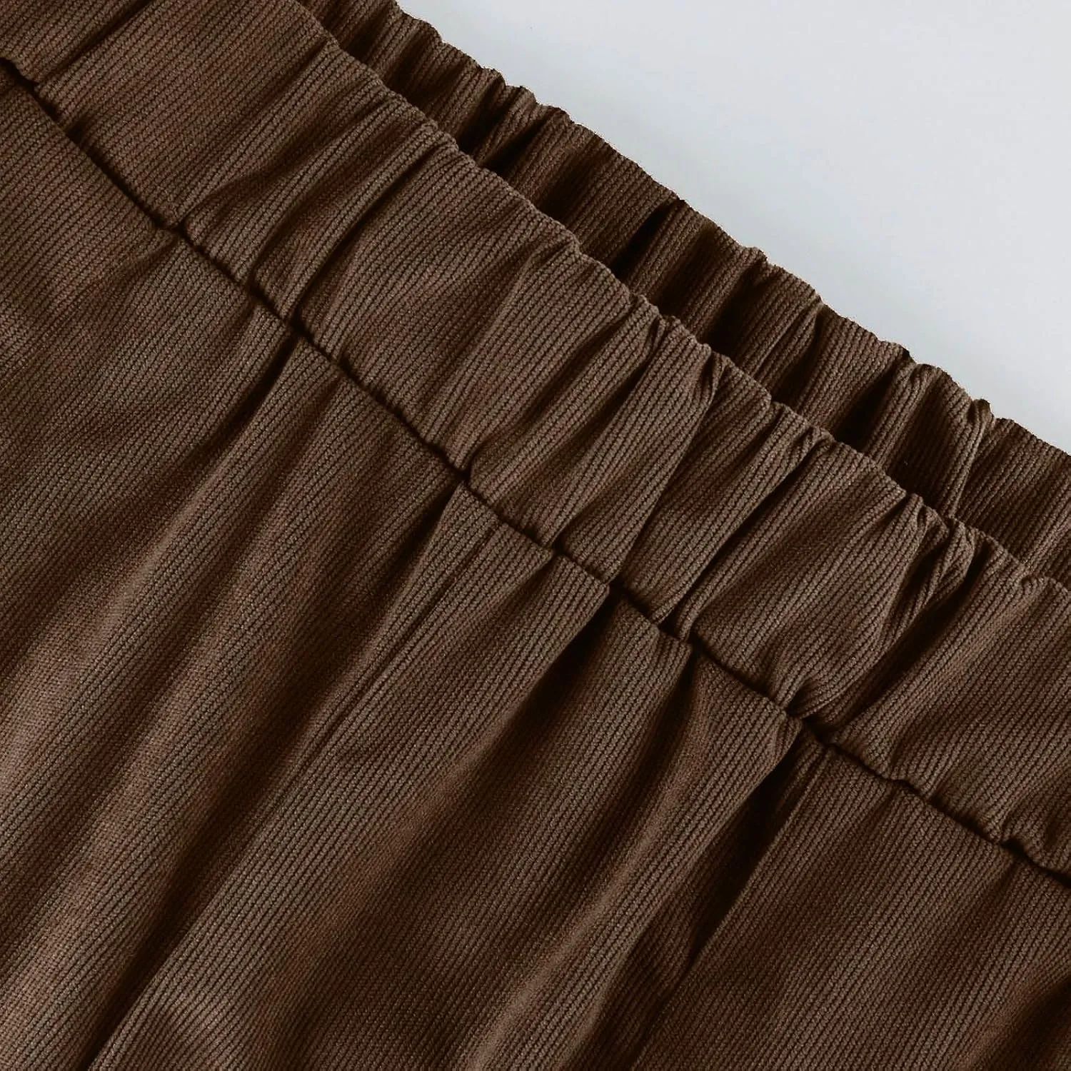 LOAIHA Corduroy Pants for Women Casual Drawstring Elastic High Waist Straight Leg Pants Trousers with Pockets
