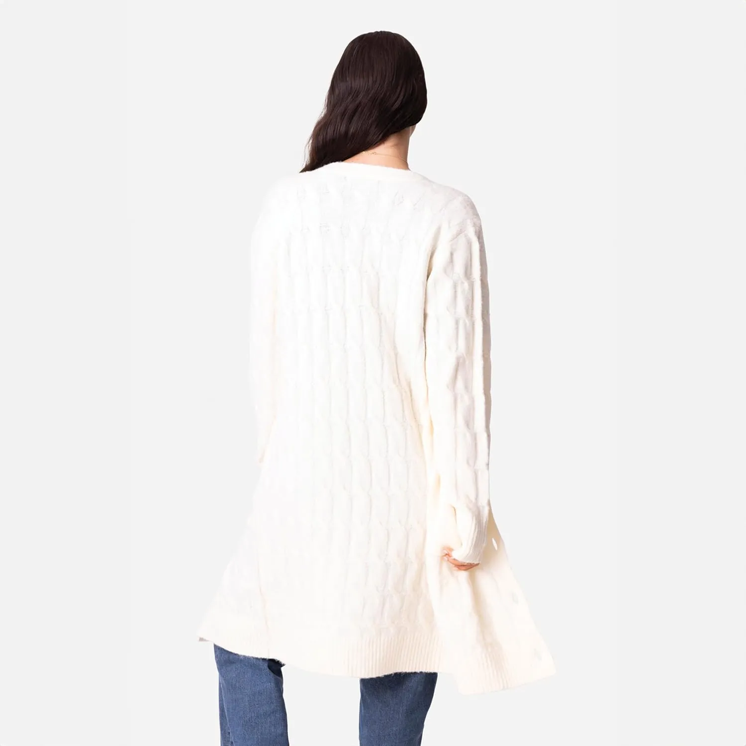 Love in Faith | Faith Over Fear | Christian Fall Cardigan Sweater for Women | Faith-Based Gifts | Cream