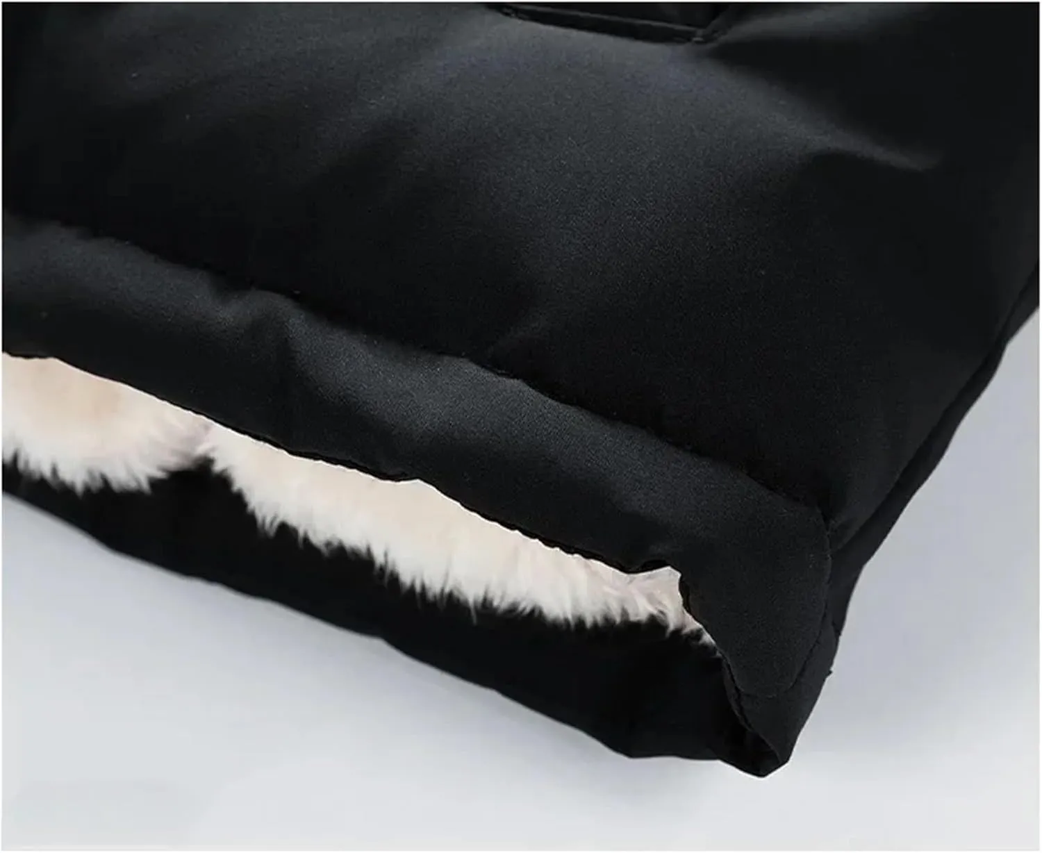 Man Zipper Stand Collar Cotton-Padded Jacket Solid Classic Thick Warm Plush Coat