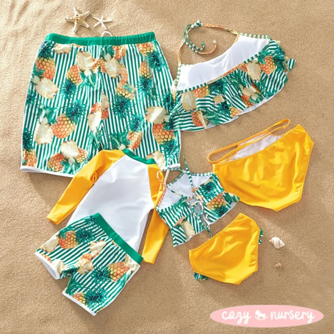 Matching Family Pineapple Swimsuits