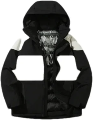 Men Outdoor Hooded Stand Collar Cotton-Padded Classic Thicken Oversized Patchwork Parka Coat