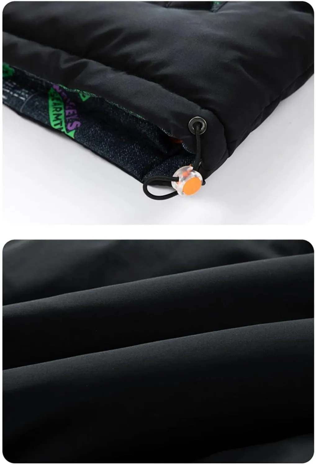 Men Stand Collar Reversible Wearable Cotton-Padded Jacket Classic Thick Warm Zipper Parka Coat