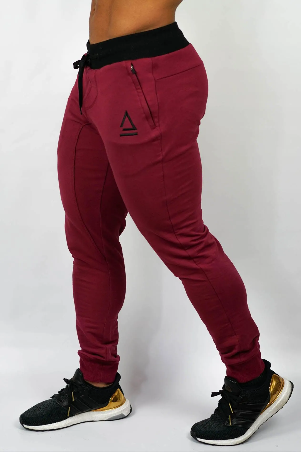 Mens Active Joggers - Maroon