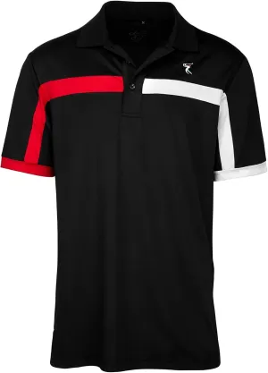 Men's Black Color Casual Fit Short Sleeve Quick-Dry Golf Polo T-Shirt -6945(Black Casual Fit, Medium)