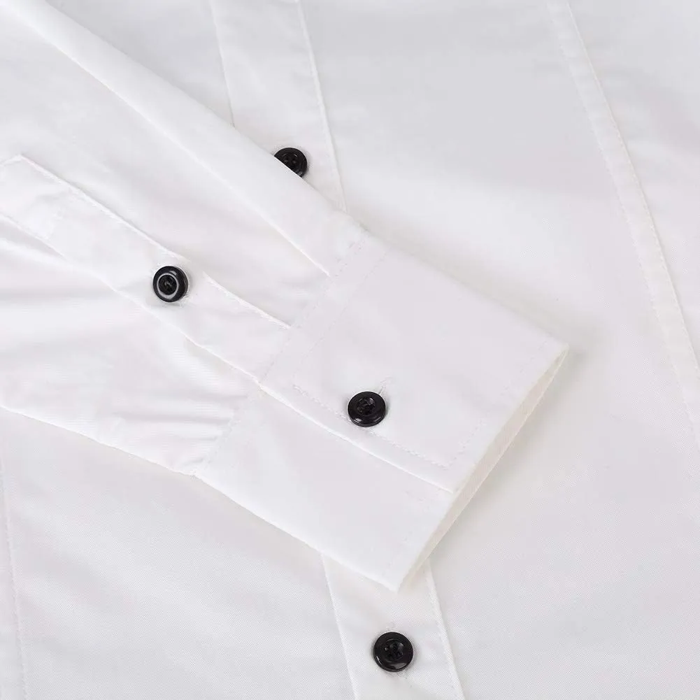 Men's Cargo Long Sleeve Shirt Military Casual Slim Fit Long Sleeve Shirts Tops