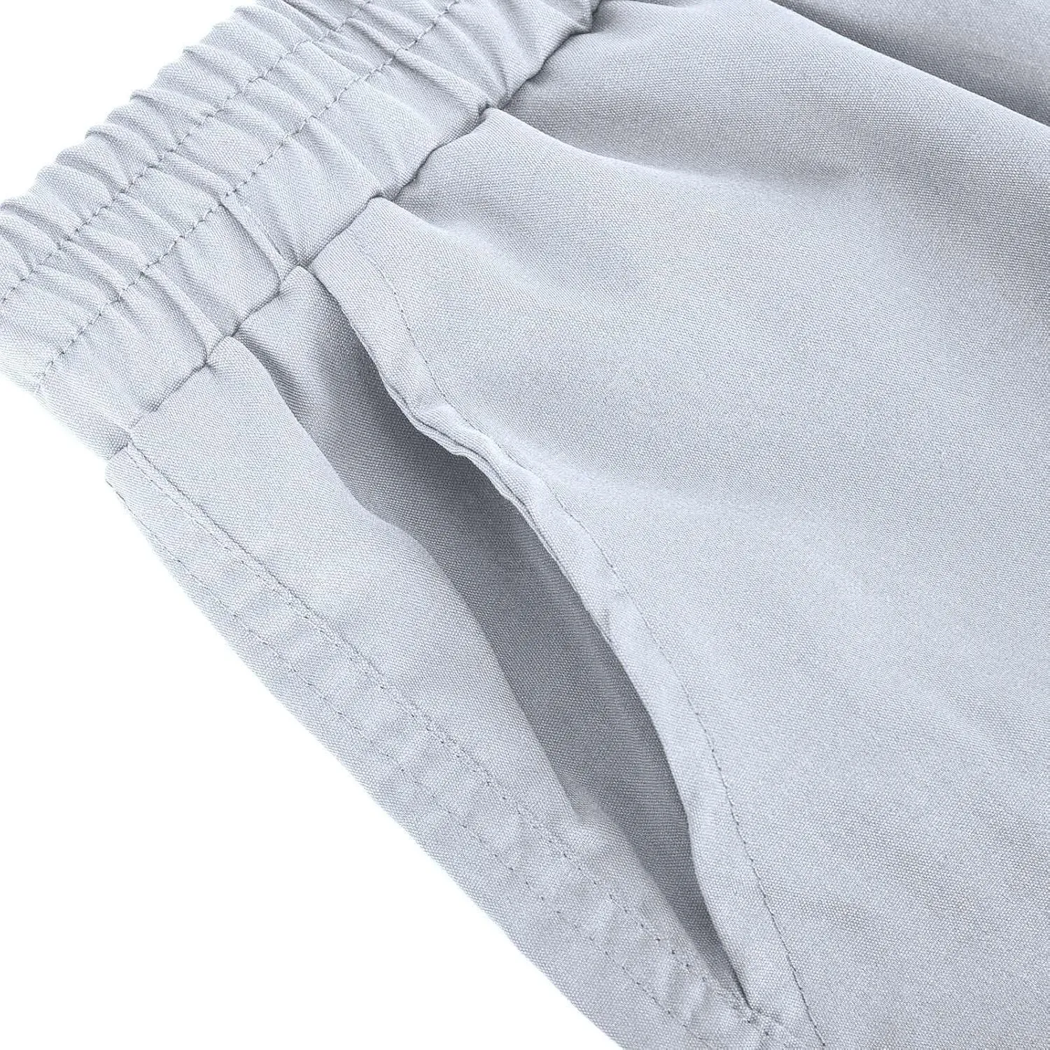 Mens Cargo Pants Casual Lightweight Elastic Waist Drawstring Tapered Pant with Pockets