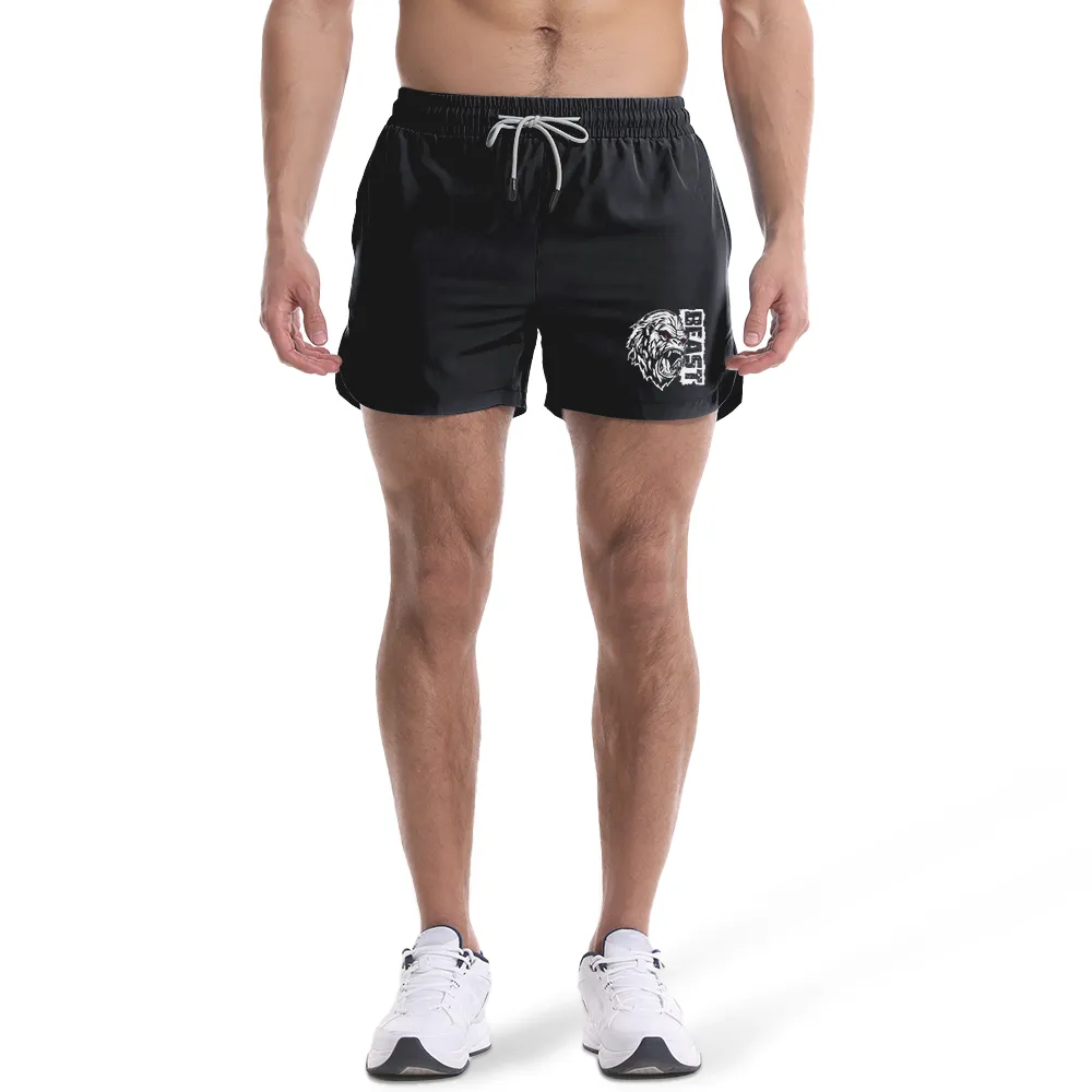 Men's Quick Dry Gorilla Beast Graphic Shorts