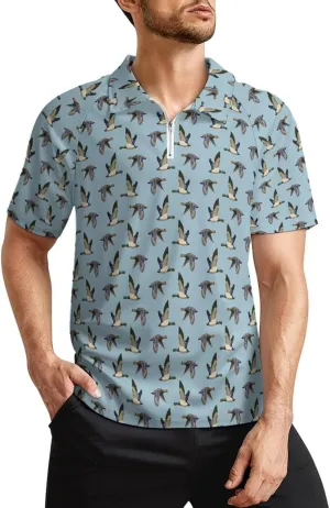 Men's Short Sleeve Casual Polo Shirt Summer Zip Polo Tracksuit for Men S-3XL