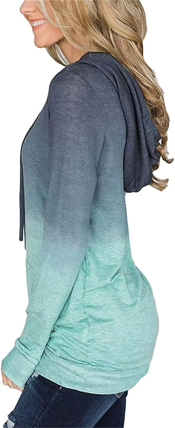 MODARANI Womens Pullover Hoodie Sweatshirts Casual Tunic Tops Kangaroo Pocket Shirts Tie Dye&Floral Print