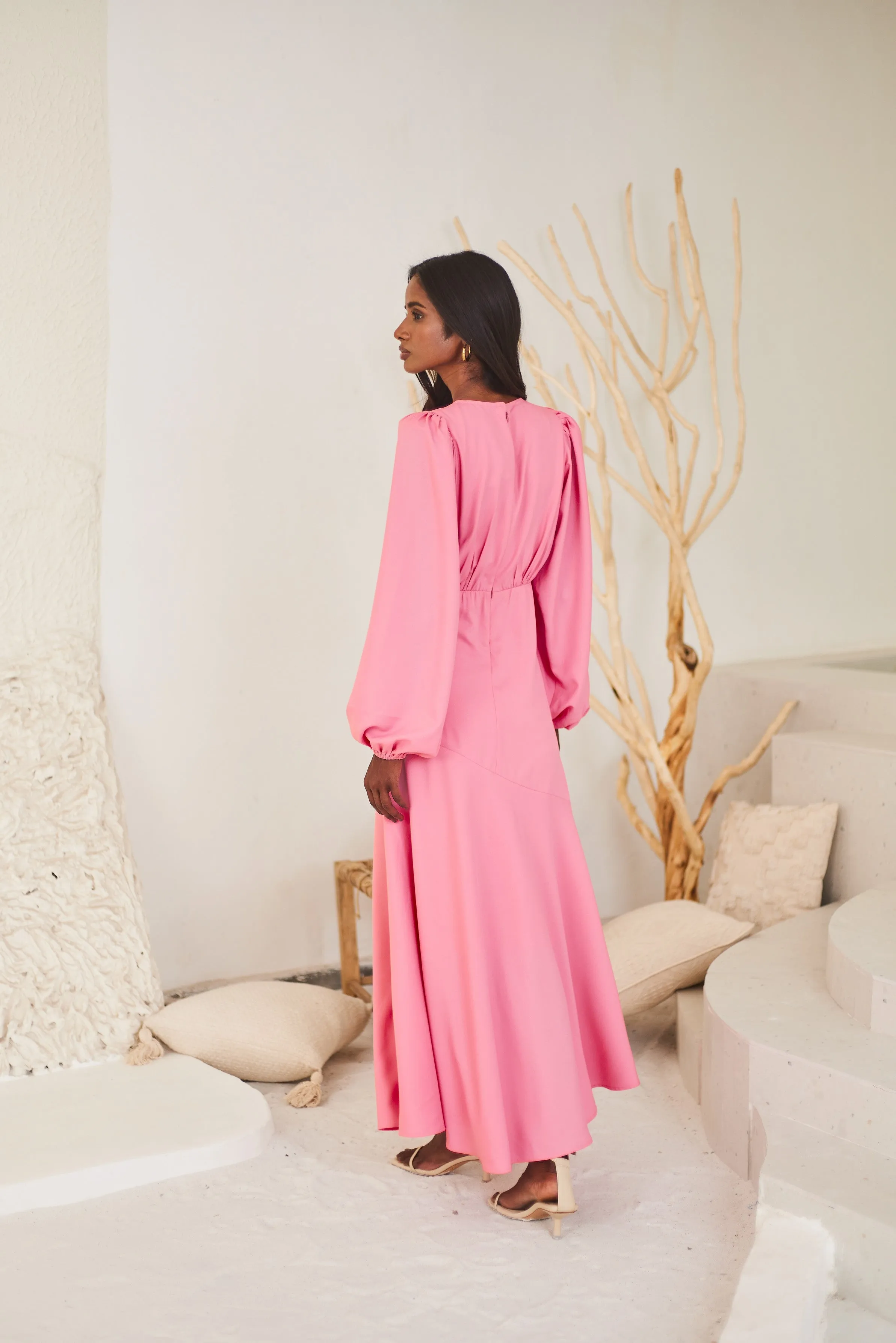 Modest Drape Midi dress