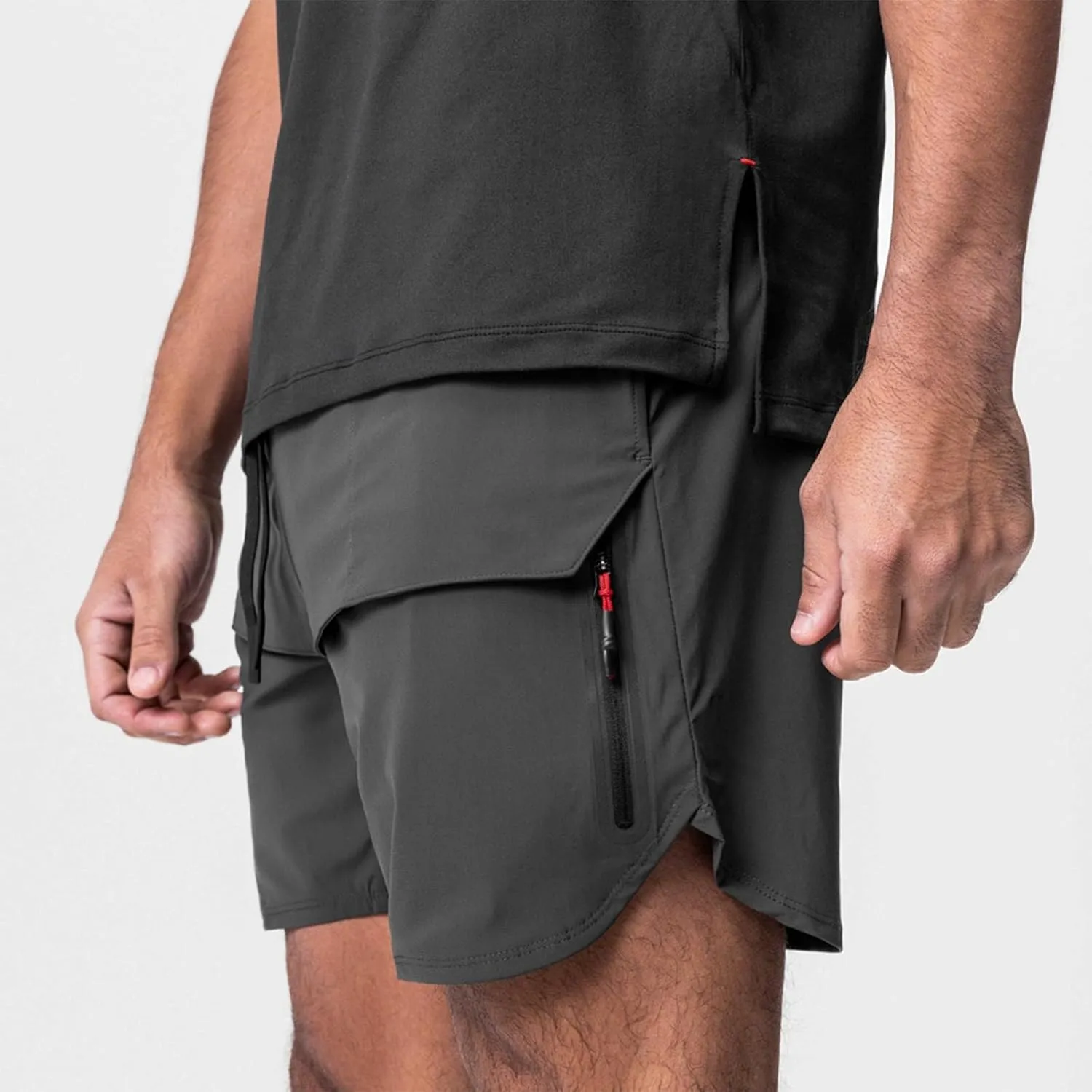 Muscularfit Mens Lightweight Jogger Shorts Summer Breathable Loose Shorts Drawstring Elastic Waist Running Athletic Short