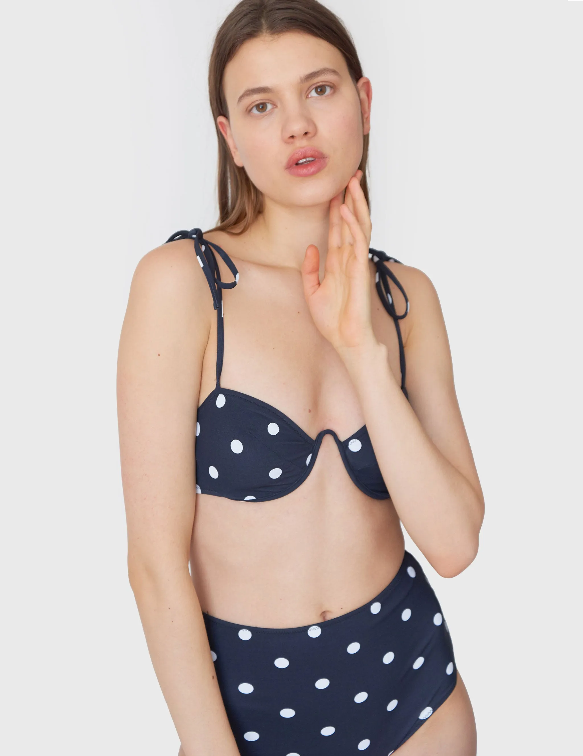 Myriam Bikini Top Black Dot