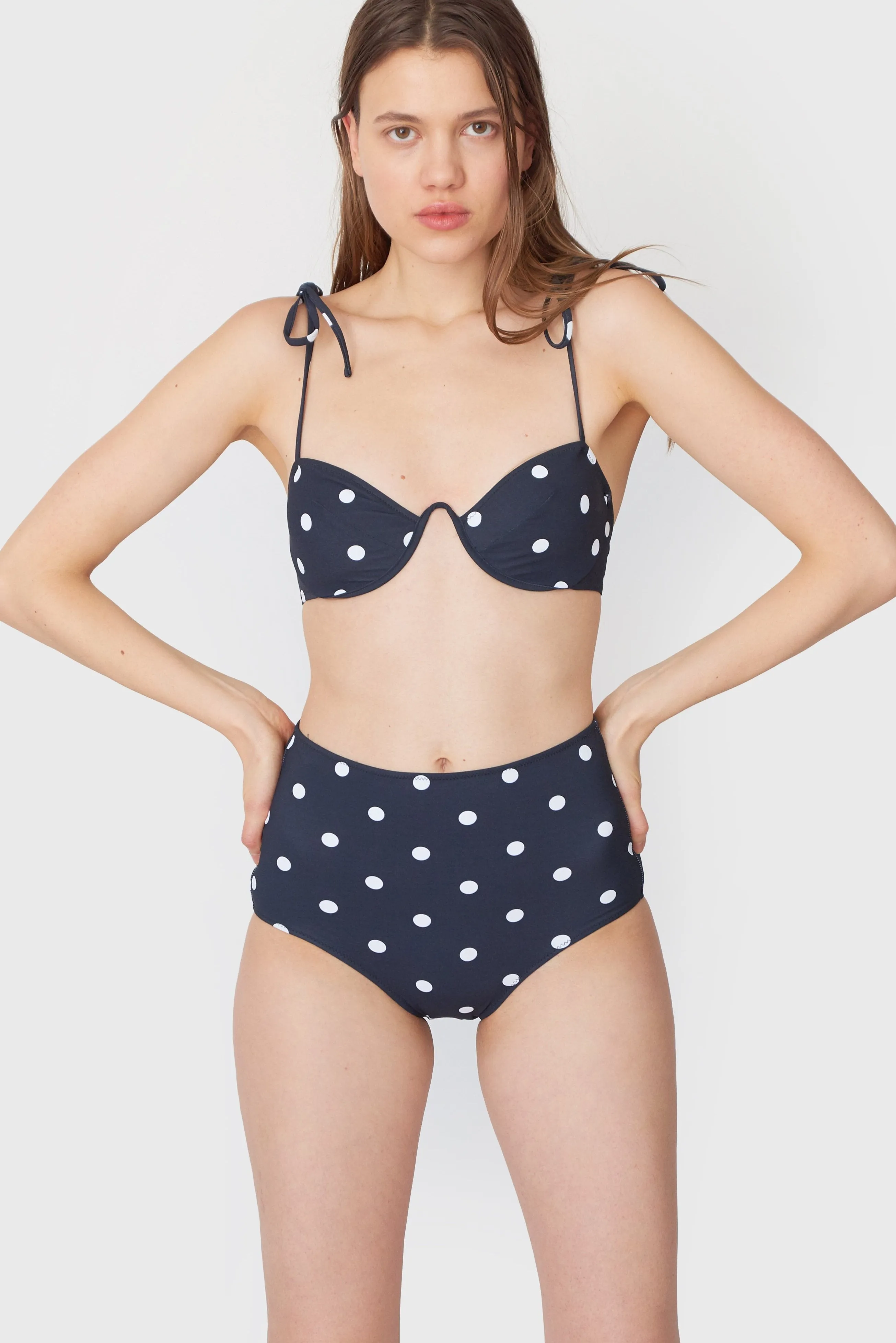 Myriam Bikini Top Black Dot