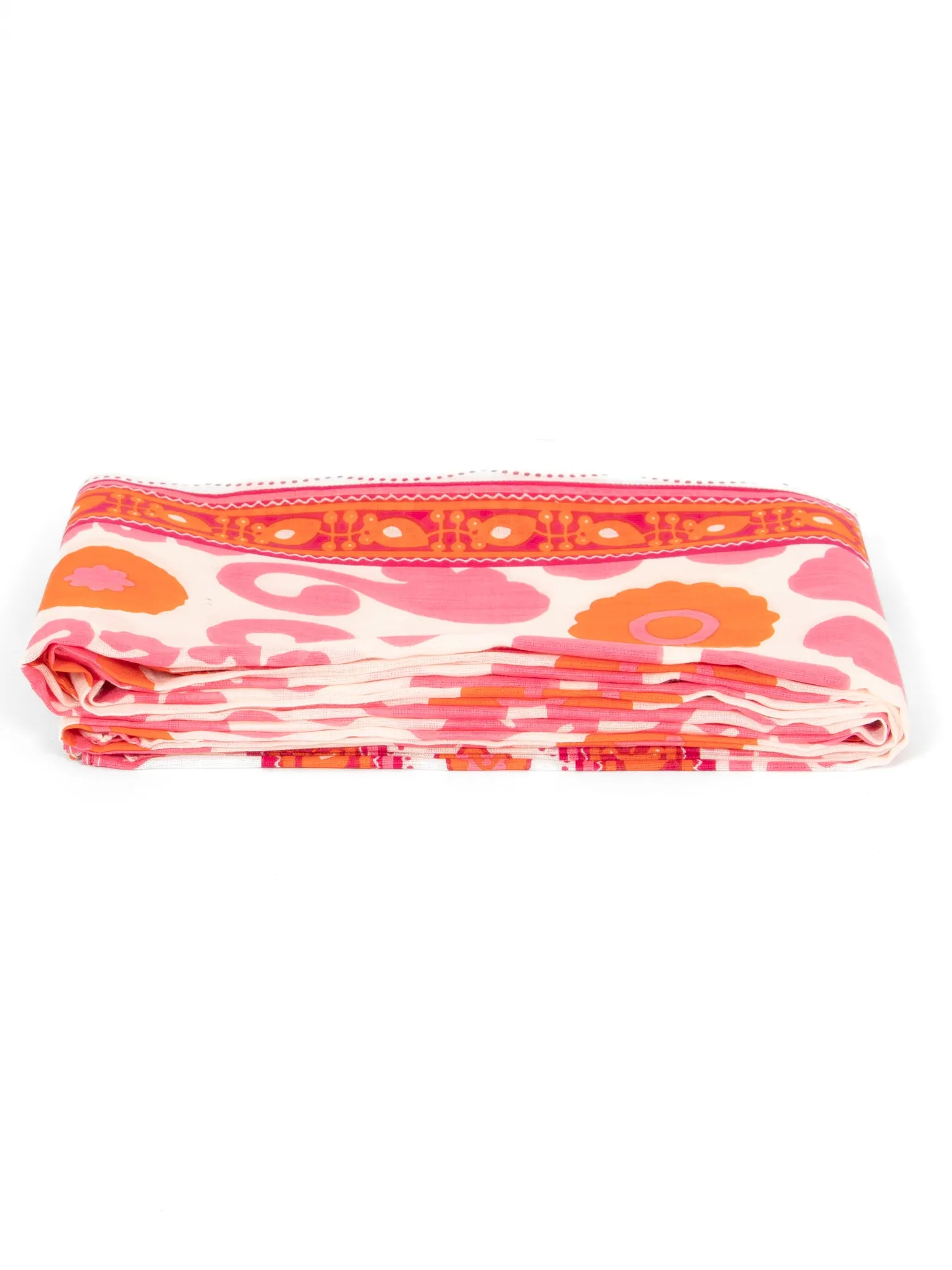 Nala Lightweight Cotton Scarf - Hot Pink/Orange, Mosaic