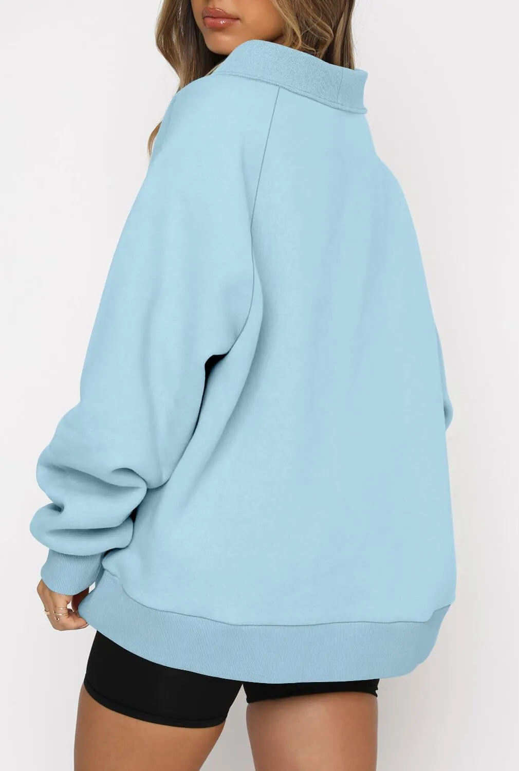 ONLYSHE Womens Half Zip Oversized Sweatshirts Casual Quarter Zipper Hoodies Long Sleeve Shirts Pullovers Fleece Outfits
