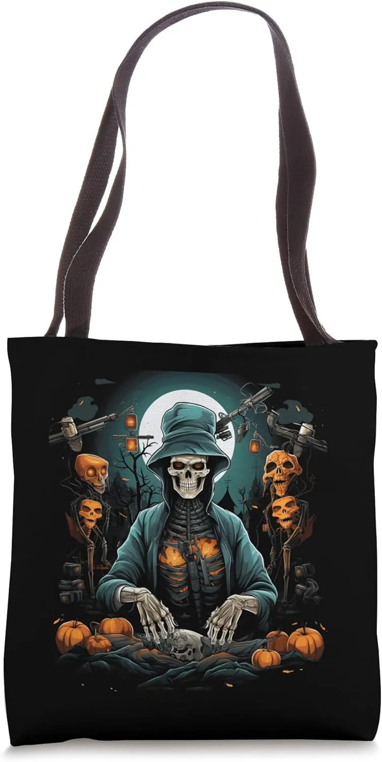 Orthopedic Surgeon Halloween Costume Spooky Skeleton Doctor Tote Bag