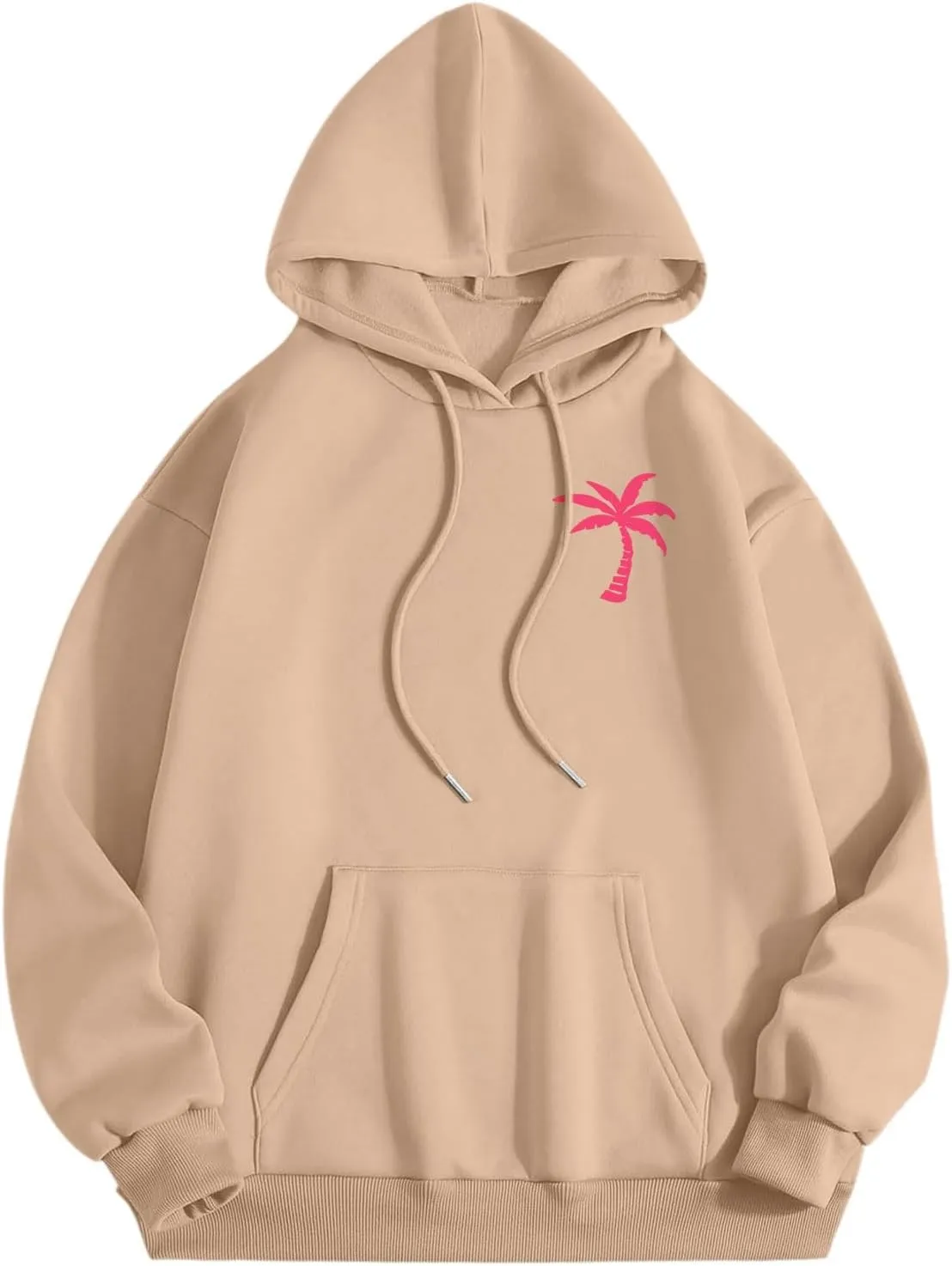 Oversized Hoodies for Women, Teen Girls Preppy Sweatshirt Long Sleeve Y2K Graphic Tees with Pockets