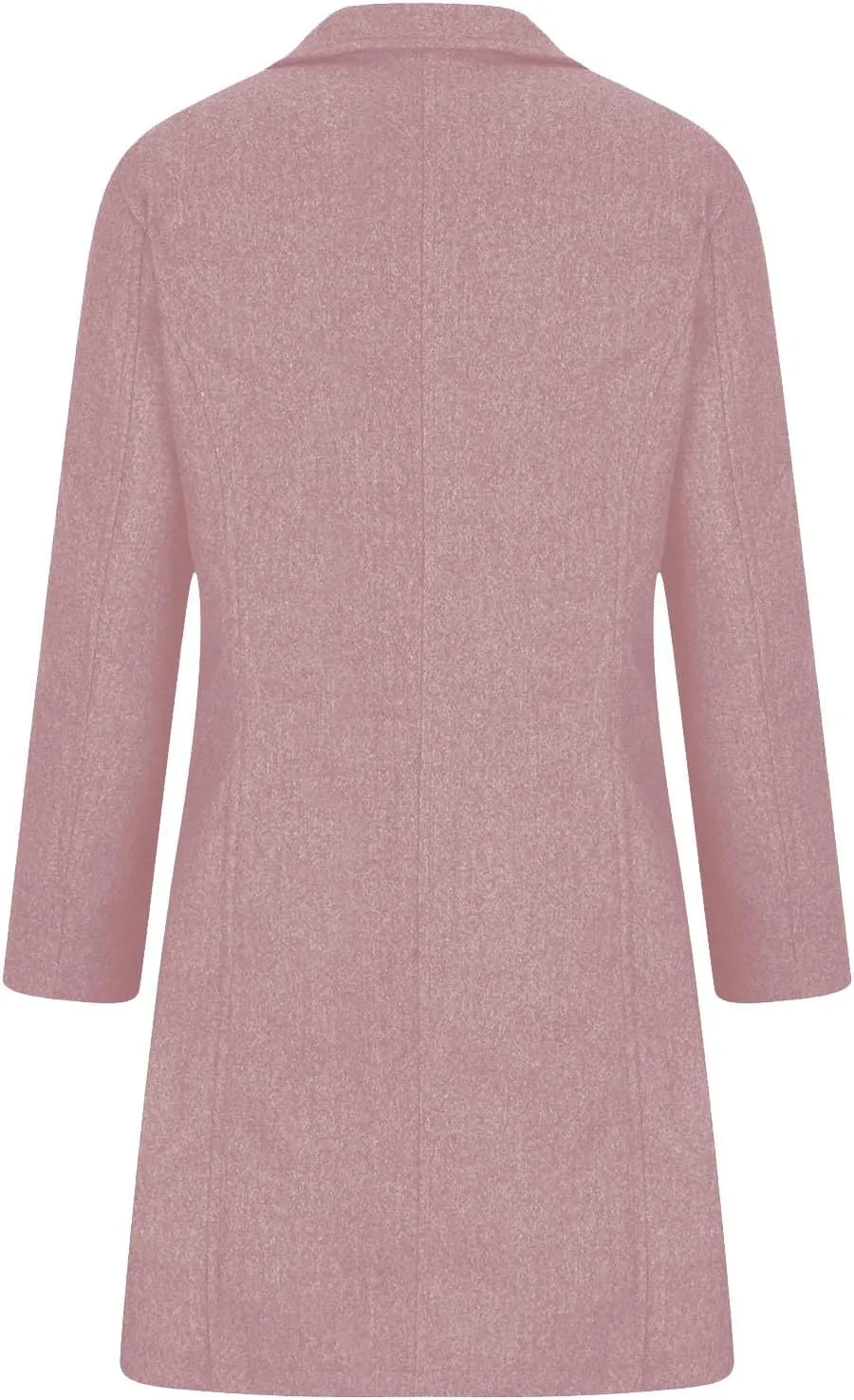 Pea Coats for Women Winter Stand Collar Trench Coats Trendy Single Breasted Tweed Jacket with Pockets Long Wool Overcoat