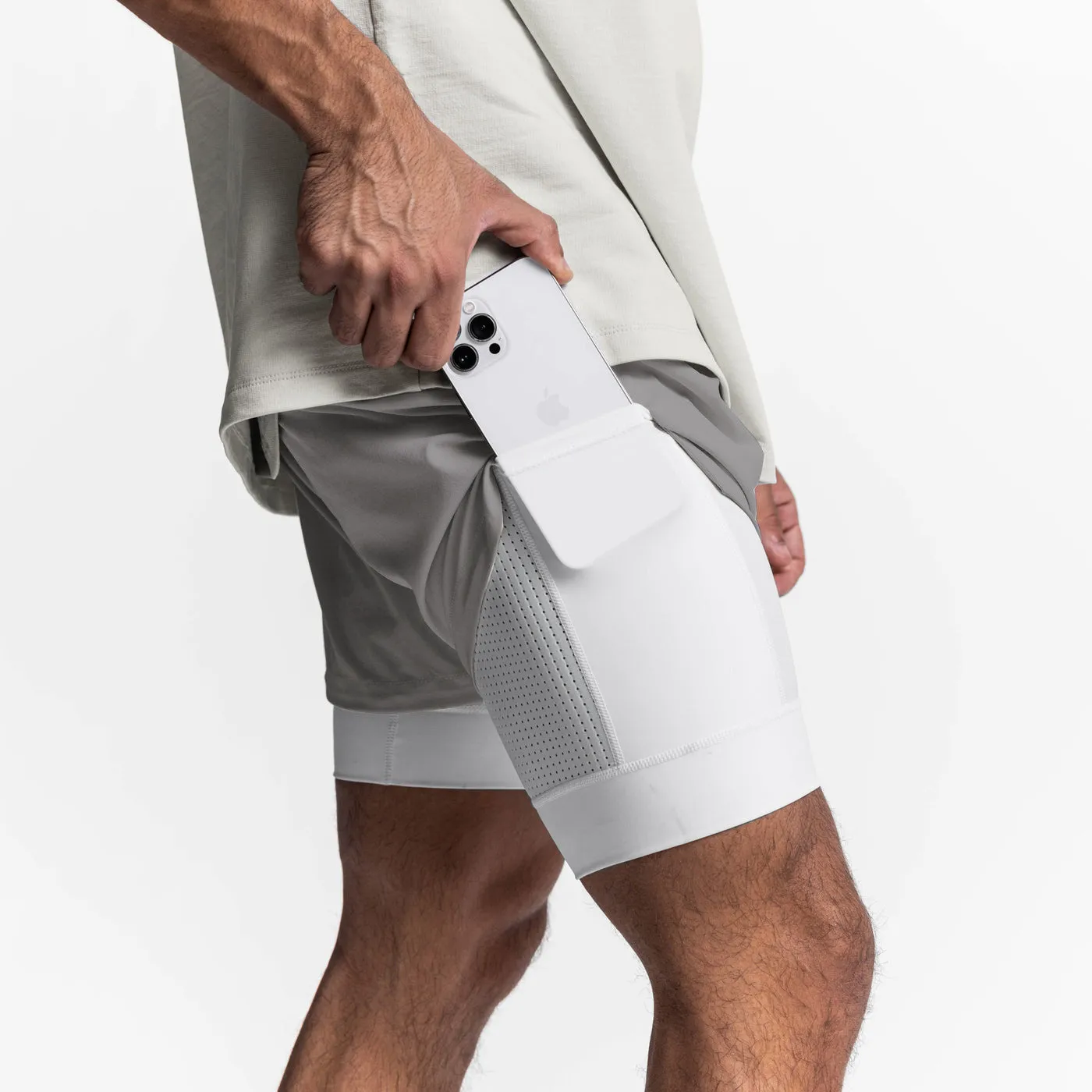 Plain Double Layer Shorts Quick Dry Sport Shorts