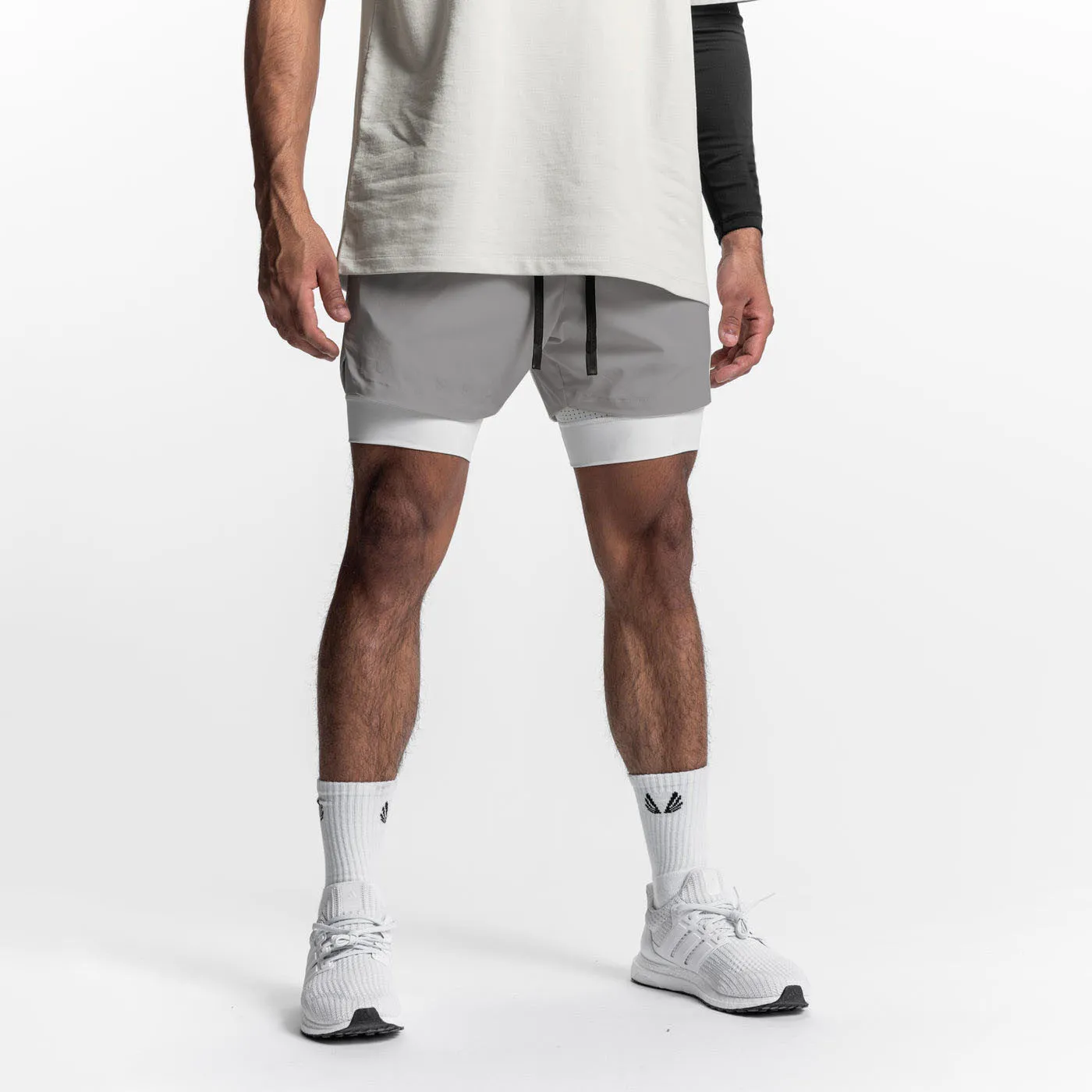 Plain Double Layer Shorts Quick Dry Sport Shorts