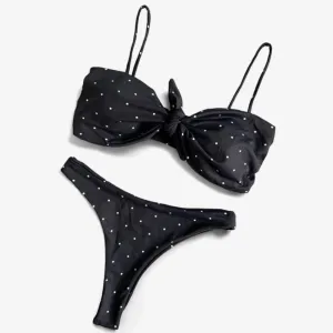 Polka Dot Charm Bandeau Bikini Set