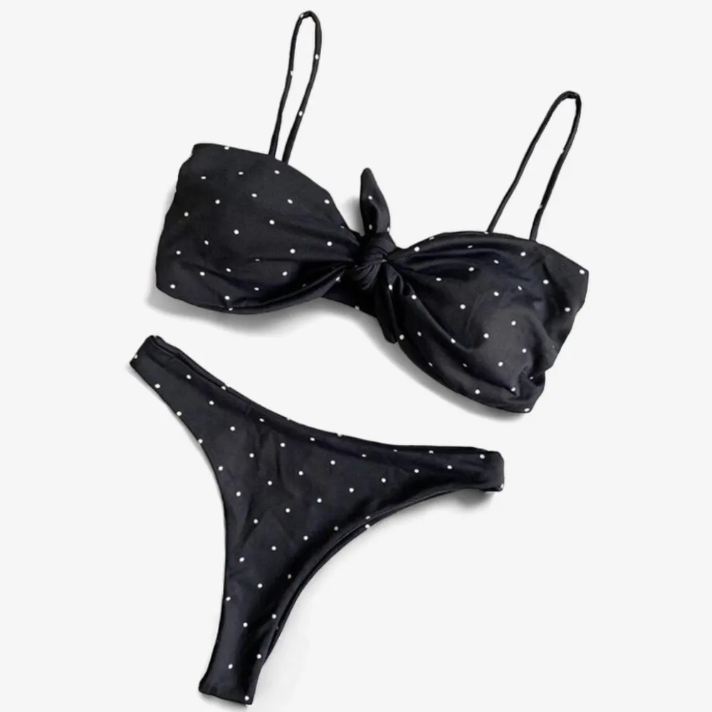 Polka Dot Charm Bandeau Bikini Set