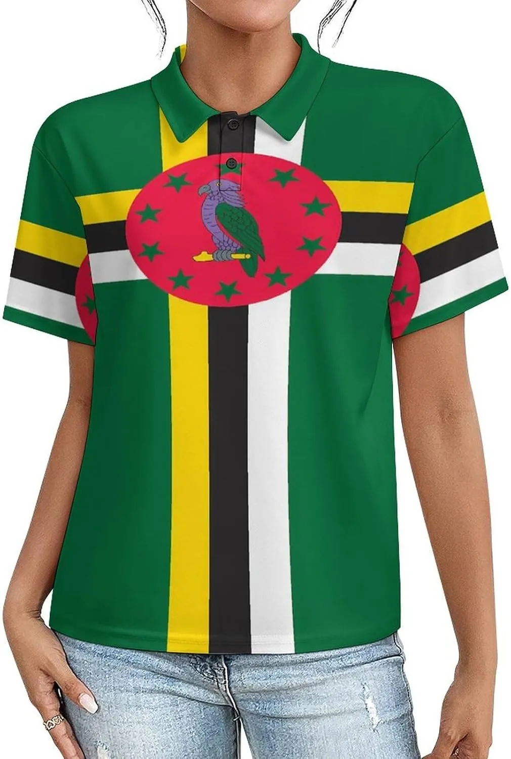 Polo Athletic Shirts for Women Button Down Short Sleeve Tops Quick Dry Resistant Moisture Wicking Golf Polo
