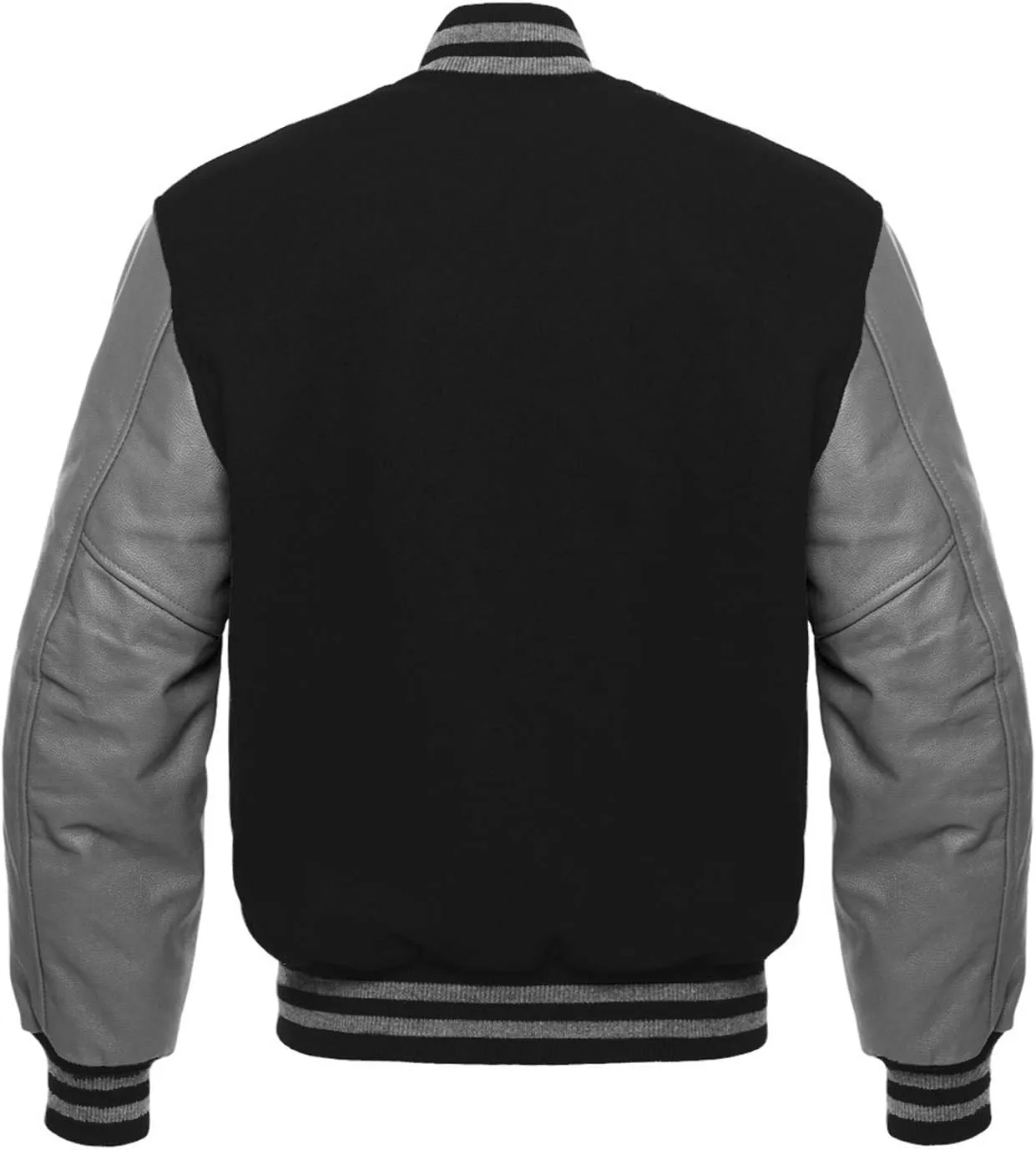 Premium Letterman Baseball School College Bomber Varsity Jacket Purple & Gold Genuine Leather Sleeves