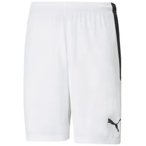 Puma LIGA Men's Quick-Dry Training Shorts with Mesh Panels - White