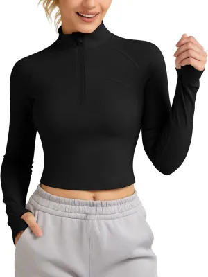QUEENIEKE Hooded Workout Jacket for Women - Zip Up Athletic Running BBL Jacket Croped Tops with Back Mesh Vent & Thumb Holes