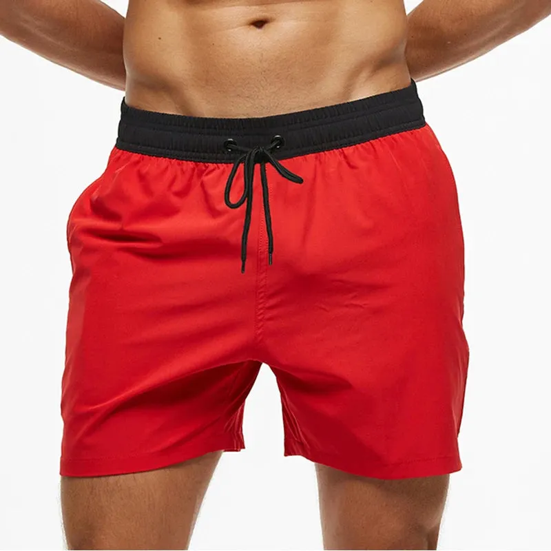 Quick Dry Stretch Swim Trunks with Zipper Pockets
