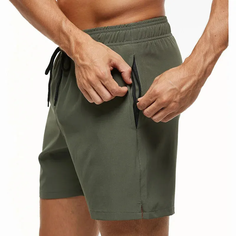 Quick Dry Stretch Swim Trunks with Zipper Pockets
